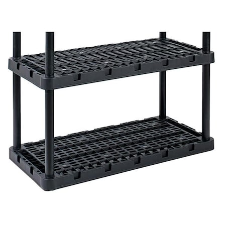 Kd 72 x 36 x 18 in. Living Knect-A-Shelf D Resin Shelving Unit, Black KD2514587